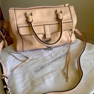 Beautiful blush pink authentic Rebecca Minkoff designer handbag.